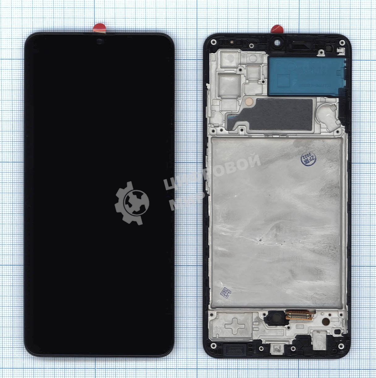 Дисплей для Samsung Galaxy A32 SM-A325F в сборе с тачскрином и рамкой (OLED) черный