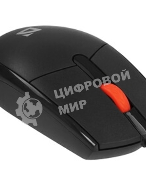 Мышь проводная Defender Delta MM-523 черный, 1000 dpi, USB, кнопки - 3