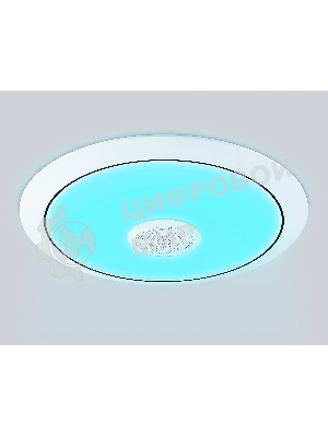 Музыкальный светодиодный светильник Ambrella light FZ710 WH белый IP20 40W 3000-6500K+RGB Music 370*56 (ПДУ ИК)