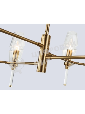 Люстра Ambrella light LH55202/8 BS/CL латунь/прозрачный E14*8 max 40W D800*520