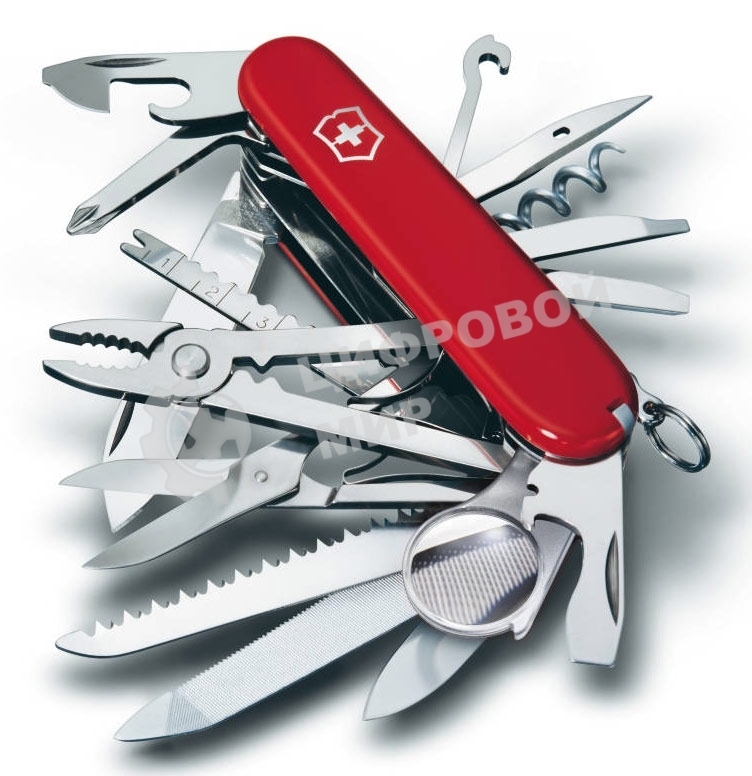 Нож перочинный Victorinox SwissChamp (1.6795) 91мм 33функций красный карт.коробка