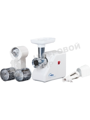 Мясорубка электрическая Ротор Макси ЭМШ 35/300-4 белый, 1500 Вт, 0.6 кг/мин, насадки - 4