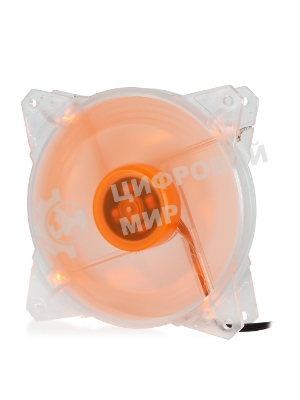 Вентилятор для корпуса Crown CMCF-12025S-1213 прозрачный/оранжевый, 120 мм, 1650 об/мин, 28 дБ, 3 pin