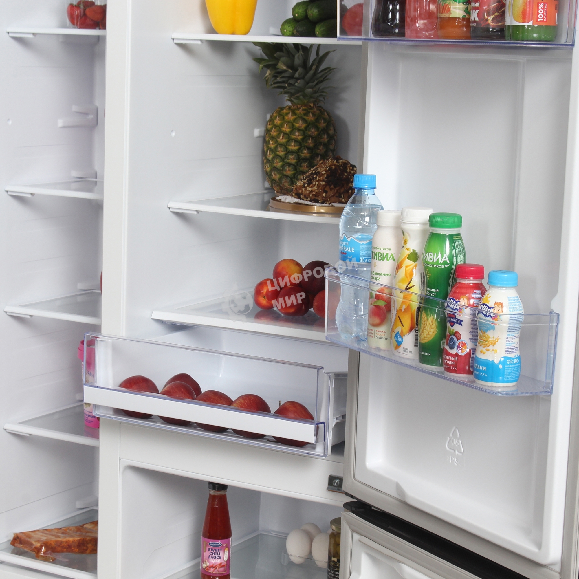 Холодильник Hyundai CS6073FV шампань трехкамерный 329/223л морозилка сбоку, No Frost, Side by Side