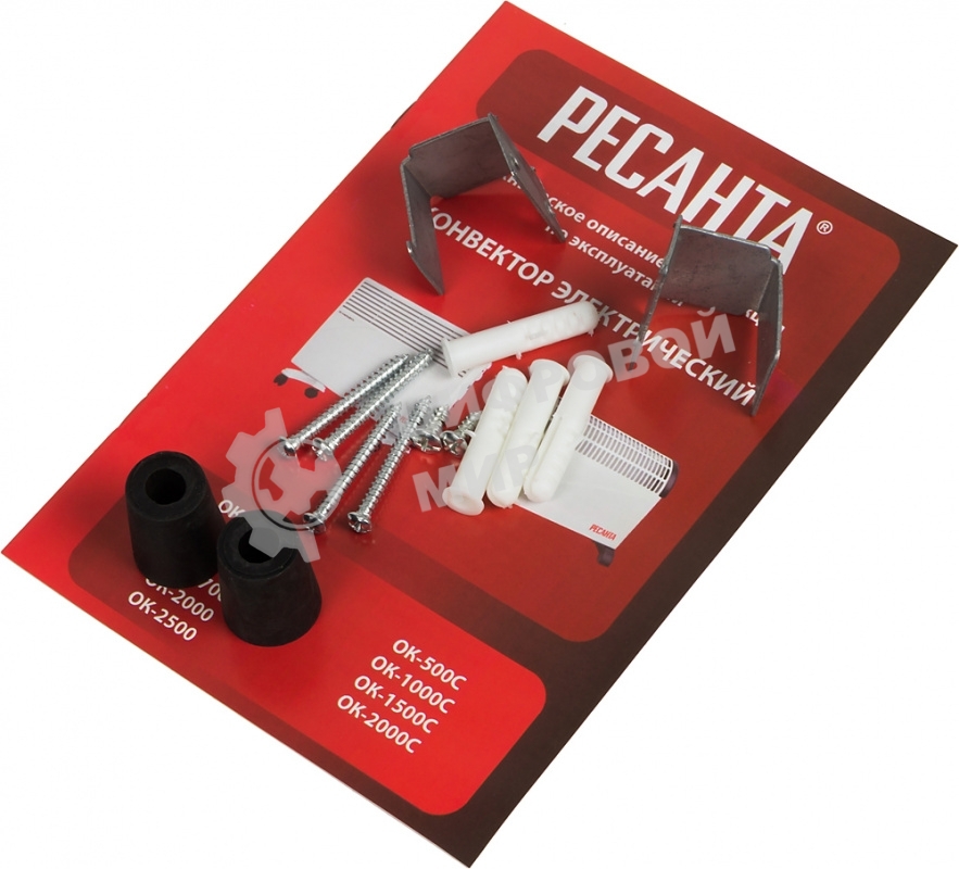 Конвектор электрический Ресанта ОК-1500СН белый, 1500 Вт, 15 м2, термостат