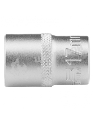 Головка торцевая, 17 мм, 12-гранная, CrV, под квадрат 1/2