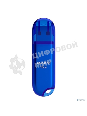 Флешка USB Maxvi P1 (FD16GBUSB20C10P1 blue), 16Gb, USB 2.0, R/W 12/5, синий