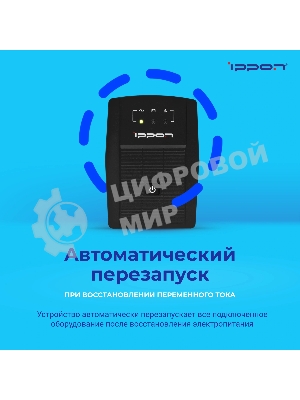 Источник бесперебойного питания Ippon Back Basic 1500 Euro 900Вт 1500ВА черный