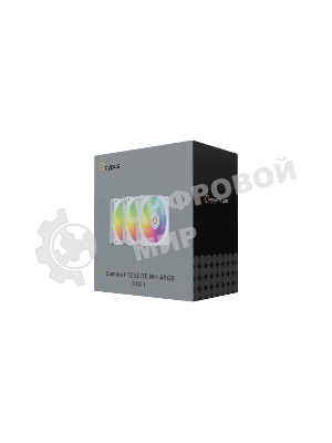 Вентилятор для корпуса Ocypus Gaммa F12 Elite WH ARGb 3 IN 1, 120x120x25мм, 4-PIN PWM, 600-1800 RPM, 26 DBA MAX, HYDRO BEARING