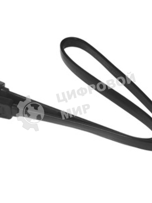 Кабель интерфейсный SATA Cablexpert CC-SATAM-DATA90-BL-50CM, Sata3 7pin/7pin, мет.защелка, угловой разъем, 50 см, черный, пакет