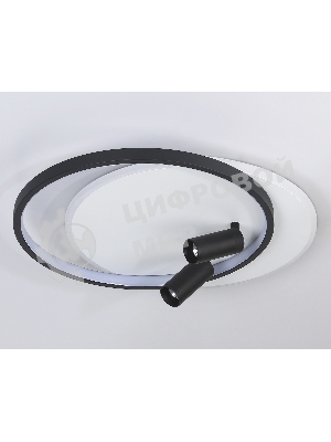 Светильник Ambrella light FL5137/2+2 WH/BK белый/черный 66W 3000K/4200K/6400K+4200K 500*420*130 (ПДУ ИК)