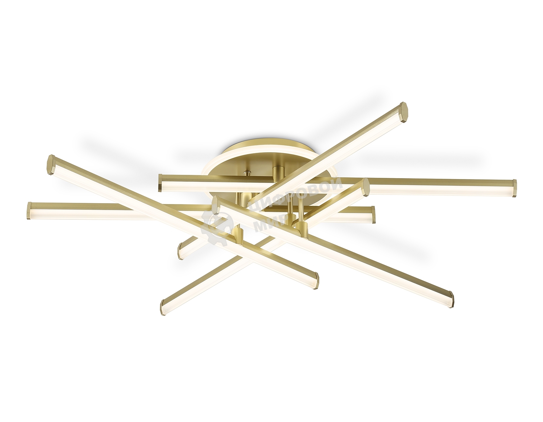 Потолочный светодиодный светильник Ambrella light FL6254 GD золото 97W 3000K-6400K 805*760*170 (ПДУ ИК)