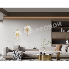 Настенный светодиодный светильник Ambrella light LH31143 BS/CL латунь/прозрачный 13W 3000K 280*70*350