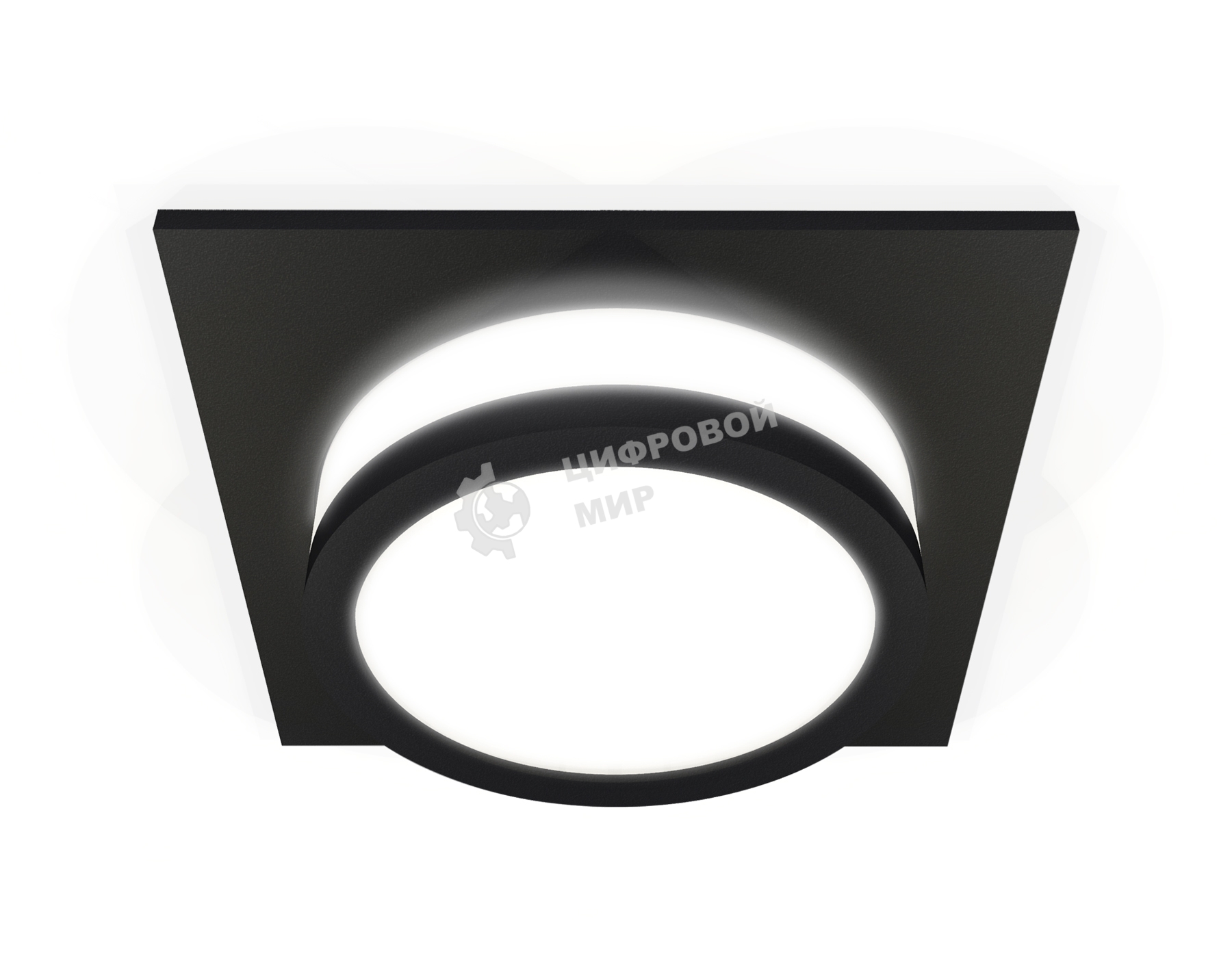 Комплект встраиваемого светильника Ambrella light XC7632041 SBK/FR черный песок/белый матовый MR16 GU5.3 (C7632, N7121)