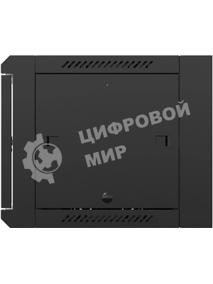 Шкаф настенный телекоммуникационный NTSS W 9U 600х450х500 мм, 2 профиля 19, дверь стеклянная, боковые стенки съемные, задняя стенка, разобранный, черный RAL 9005 NTSS-W9U6045GS-2BL