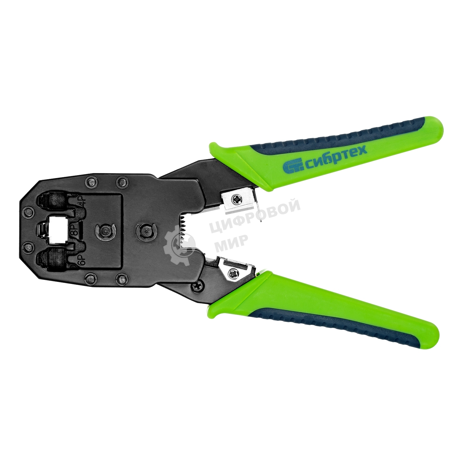 Клещи для обжима телефонных и компьютерных клемм Сибртех 4P, 6P, 8P, функция обрезания проводов