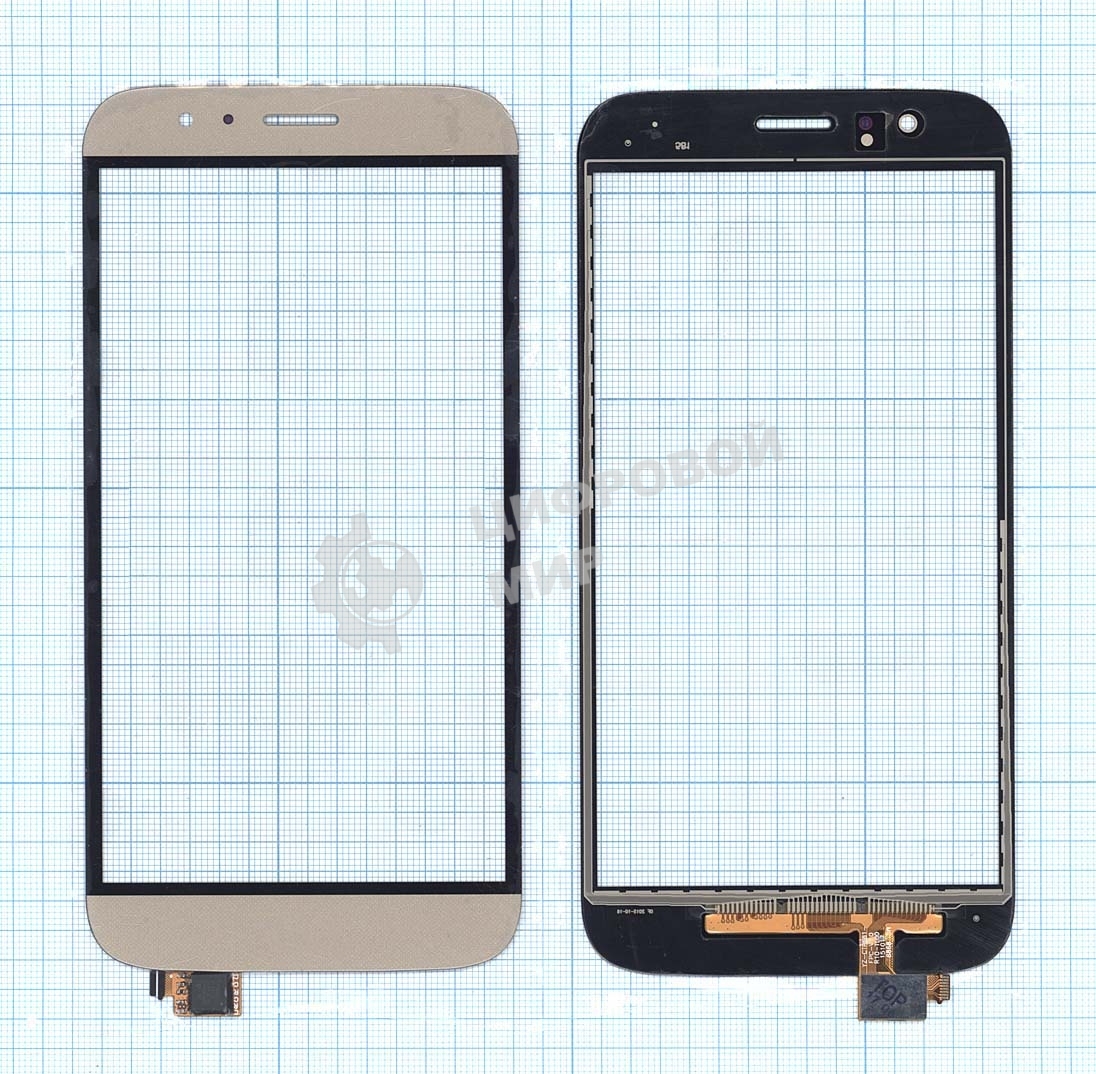 Сенсорное стекло (тачскрин) для Huawei G7 Plus, золотое