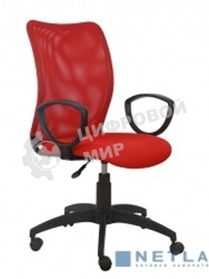 Кресло Бюрократ Ch-599/R/TW-97N красный, сетка, 120 кг, механизм качания