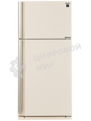 Холодильник Sharp SJ-XE55PMBE бежевый двухкамерный 388/148л морозилка сверху, No Frost