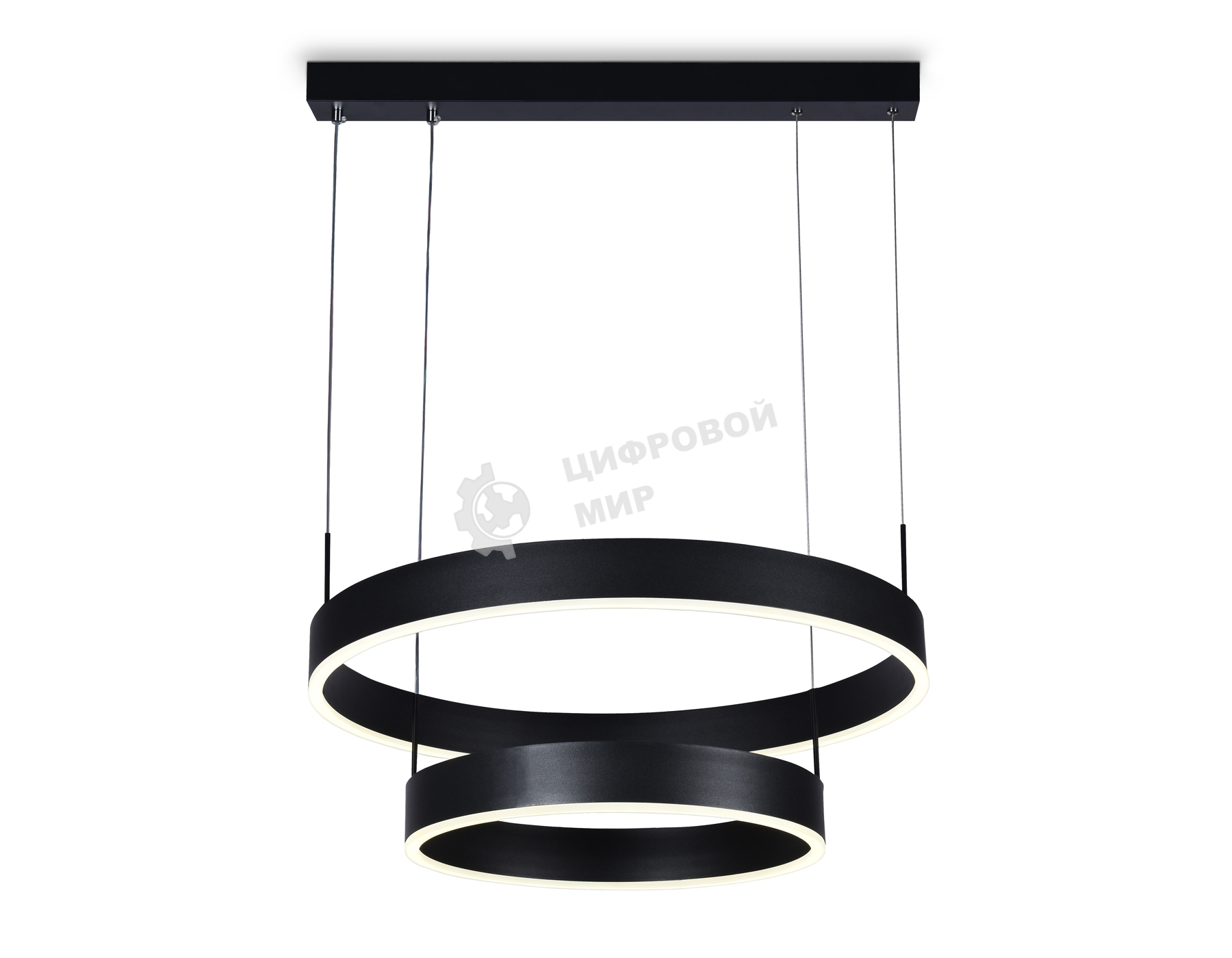 Светильник Ambrella light FA6612/2 BK черный 85W D400/600*730 (ПДУ РАДИО 2.4G)