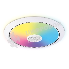 Музыкальный светодиодный светильник Ambrella light FZ720 WH белый IP20 52W 3000-6500K+RGB Music 450*65 (ПДУ ИК)