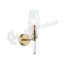 Настенный светильник Ambrella light LH55204 BS/CL латунь/прозрачный E14 max 40W 150*80*280