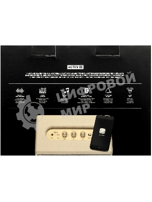 Колонка портативная Marshall ACTON III бежевый 60W 2.1 BT/3.5Jack