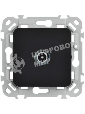 Розетка TV экранированная оконечная тип M РТВм-1-1-1-ФлЧ черный FLITE