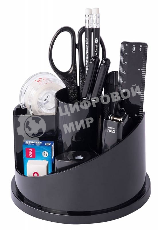 Настольный набор Deli E38251A (17 предметов) пластик, черный