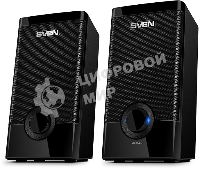 Колонки Sven 318 черный USB-порт ПК, ноутбука или адаптер 5V DC