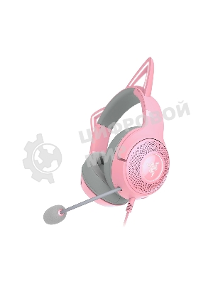 Гарнитура Razer Kraken Kitty V2 Quartz розовый, проводная, USB, подсветка