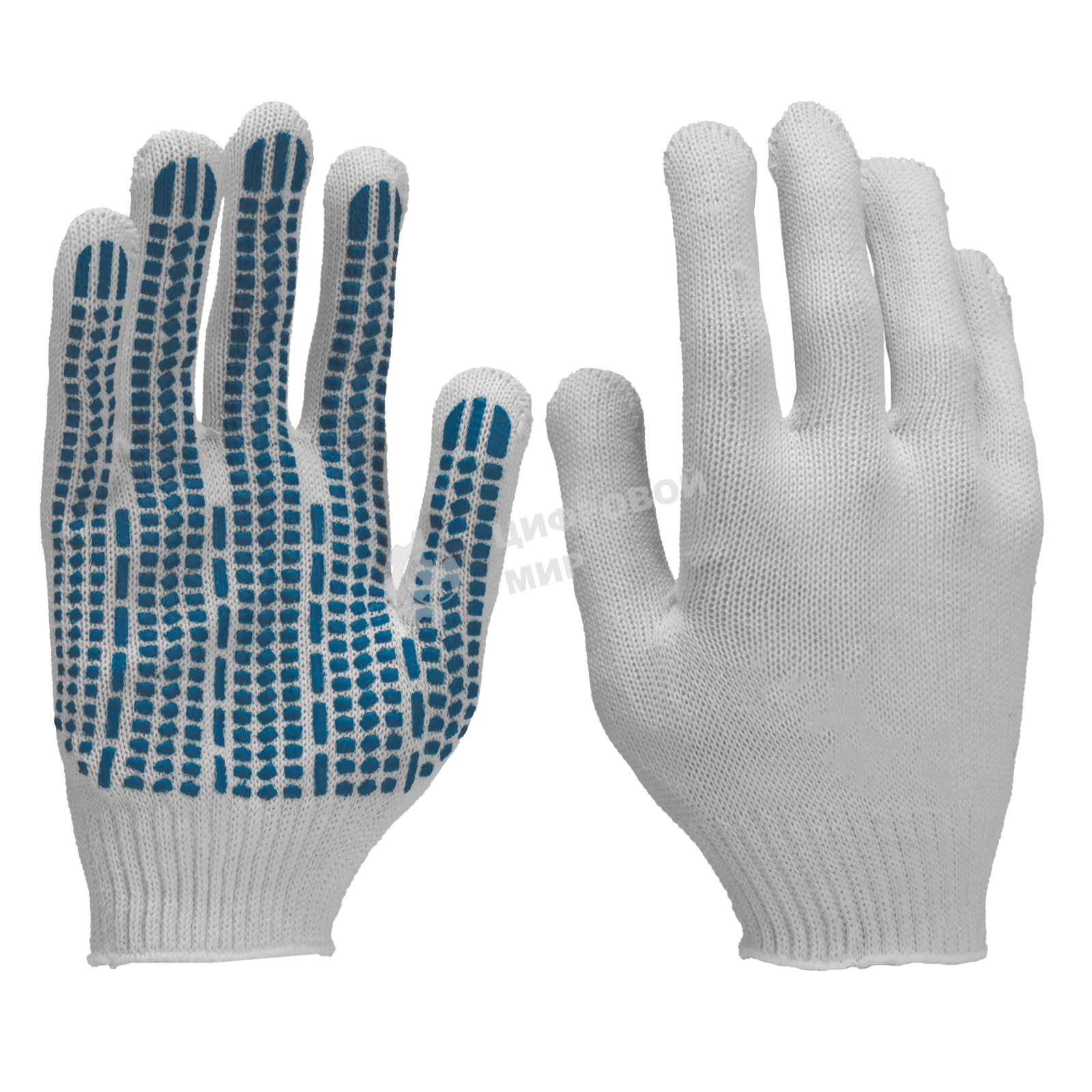 Перчатки трикотажные, с ПВХ Протектор, 32 г, 10 класс, 10 пар/уп