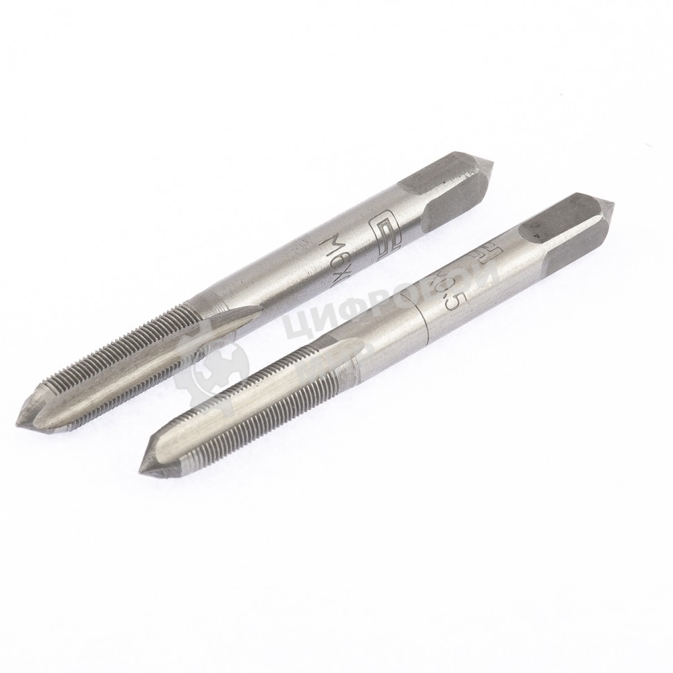 Метчик ручной Сибртех М5 х 0,8 мм, комплект из 2 шт.