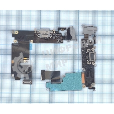 Шлейф разъема питания с аудио-разъемом для iPhone 6 Plus черный