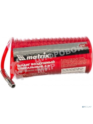 Шланг спиральный Matrix для пневмоинструмента 5м с быстросъемными соединениями