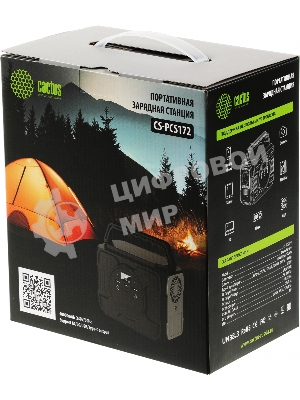 Портативный аккумулятор Cactus CS-PCS172 48000mAh 2.1A 2xUSB черный/серый