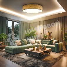 Светильник потолочный Rexant Alata, LUMI Line, 70Вт, 500х90 мм, соломенный