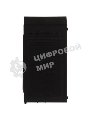 Компьютерный корпус Miditower ExeGate EVO-8243-EVO800 (ATX, БП EVO800RGb с вент. 12 см, 2хUSB+1хUSB 3.0, черный, 3 вент. с RGb подсветкой, боковая панель - закаленное стекло)