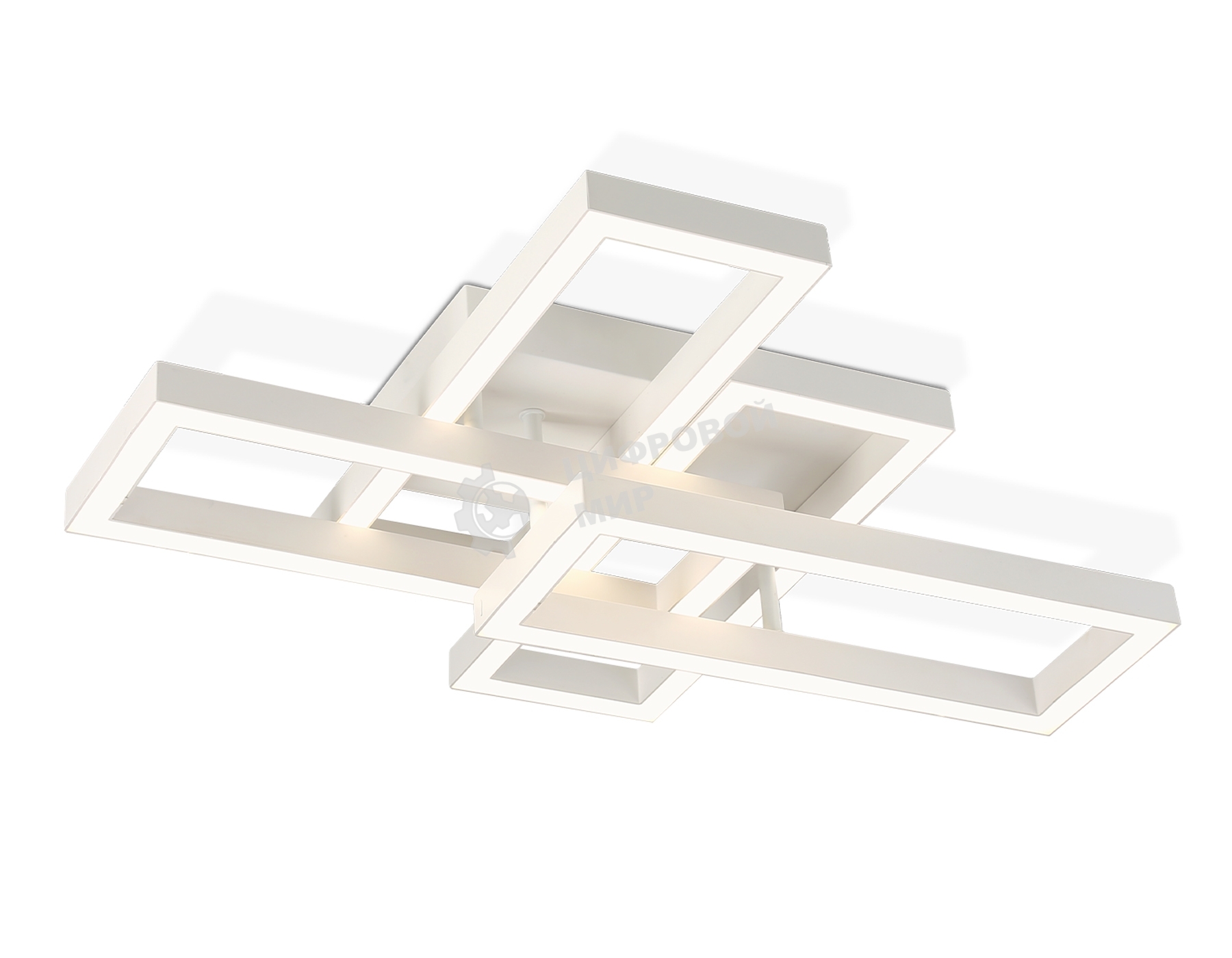 Потолочный светодиодный светильник Ambrella light FA1001/2+2 WH белый 65W 3000K-6400K 550*453*130 (ПДУ ИК)
