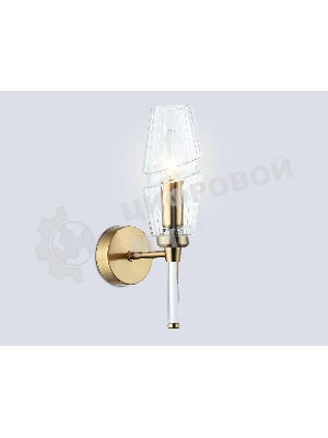 Настенный светильник Ambrella light LH55204 BS/CL латунь/прозрачный E14 max 40W 150*80*280