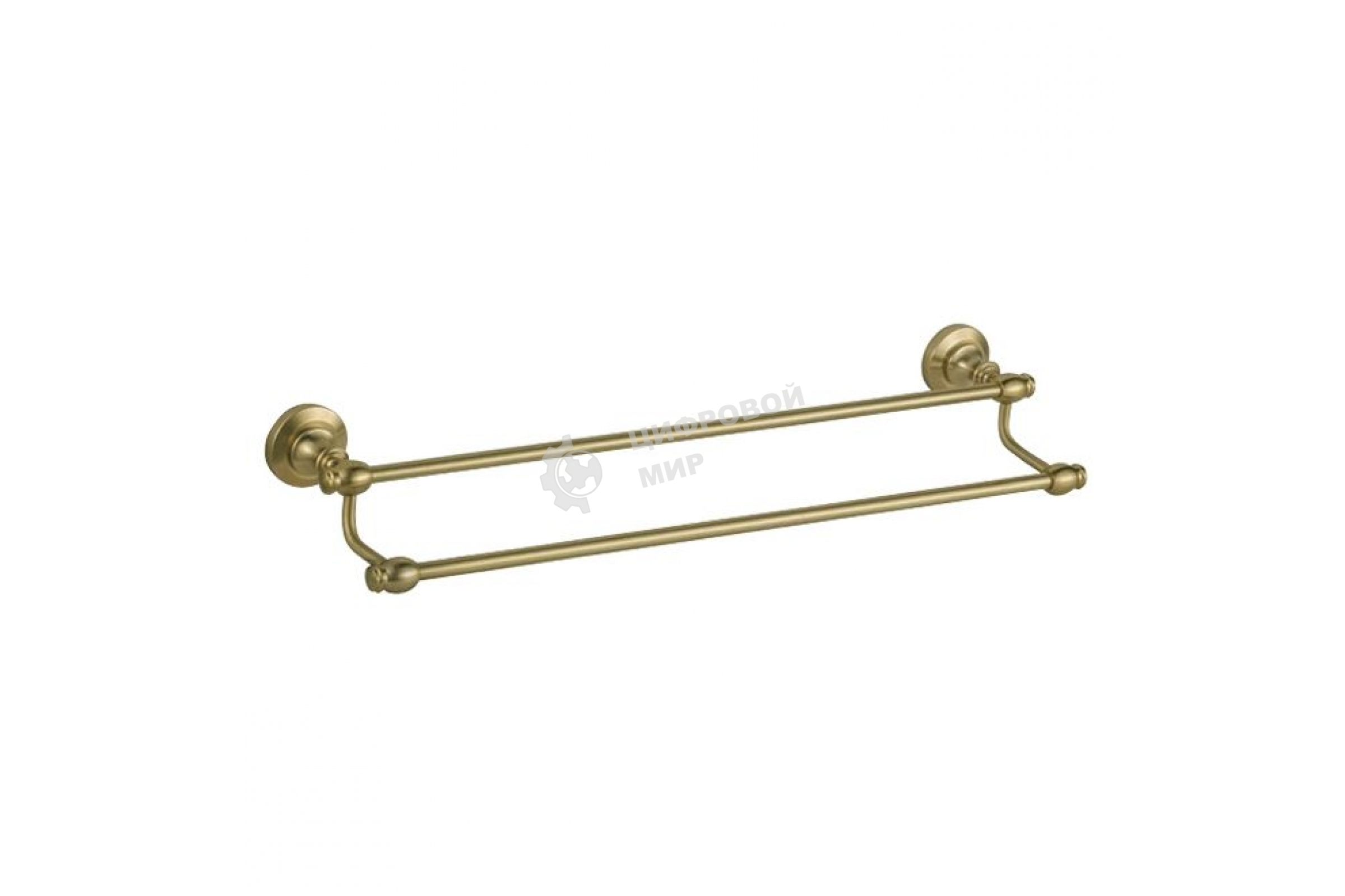 Держатель для полотенец Potato Bronze настенный, двойной 65 см P2609 антикварная бронза