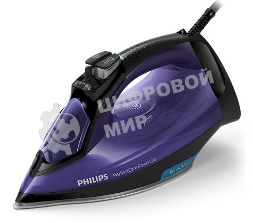 Утюг Philips GC3925/30 фиолетовый/черный, 2500 Вт, 45 г/мин, 180 г/мин, 300 мл