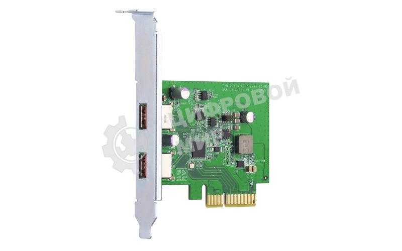 Карта расширения QNAP QXP-10G2U3A USB Dual Port Adapter, 2 x 10Gb/s USB 3.2 Gen 2, PCIe Gen3 x2