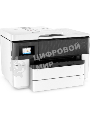 МФУ струйное HP OfficeJet Pro 7740 (G5J38A) Wide Format AiO цветной струйный принтер/копир/сканер/факс, А3, 22/18 стр/мин, ADF, дуплекс, USB, Ethernet, WiFi, белый/черный