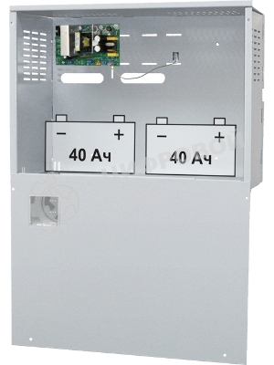Источник вторичного электропитания СКАТ-2400И7 исп.5000 24В, 4А, под 2 АКБ 40 А·ч