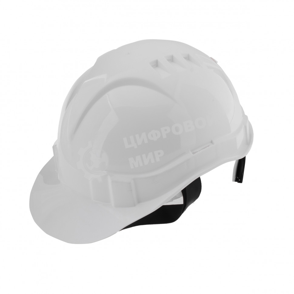 Каска защитная Сибртех с храповым механизмом, модель Европласт (К-03), белая Россия