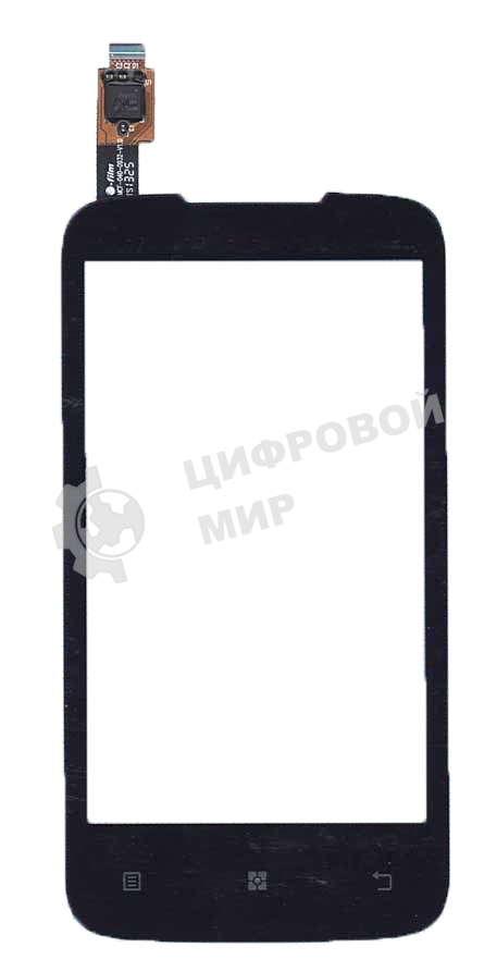 Сенсорное стекло (тачскрин) для Lenovo A376, черное