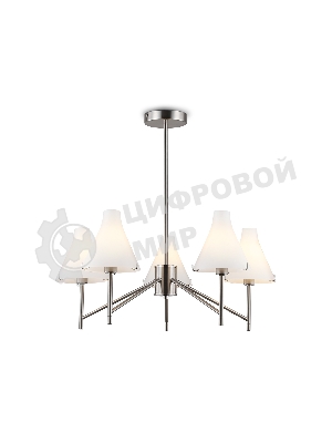 Люстра Ambrella light LH57123/5 SN/FR никель/белый матовый E14/5 max 40W D650*590