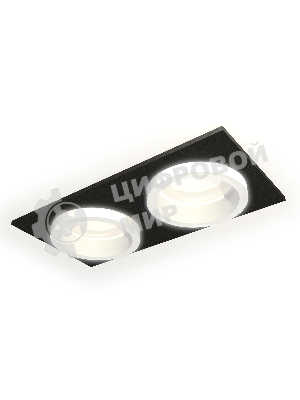 Комплект встраиваемого светильника Ambrella light XC6526064 SBK/FR черный песок/белый матовый MR16 GU5.3 (C6526, N6245)
