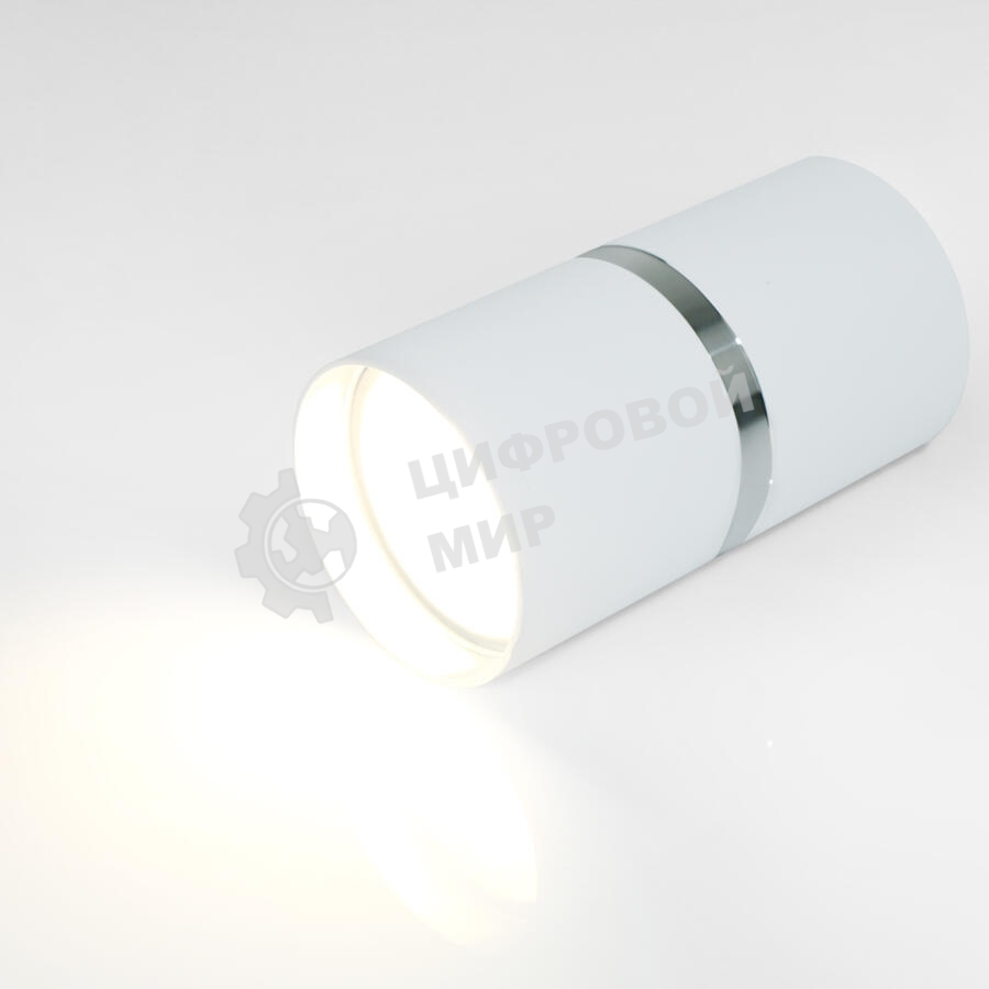 Спот GWL-GU10-M-IP20 Белый + Серебярное кольцо Диаметр